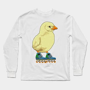 Chick as Inline skater with Inline skates Long Sleeve T-Shirt